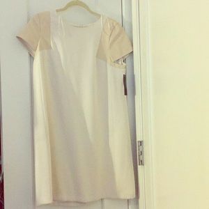 BRAND NEW zara dress with leather sleeves